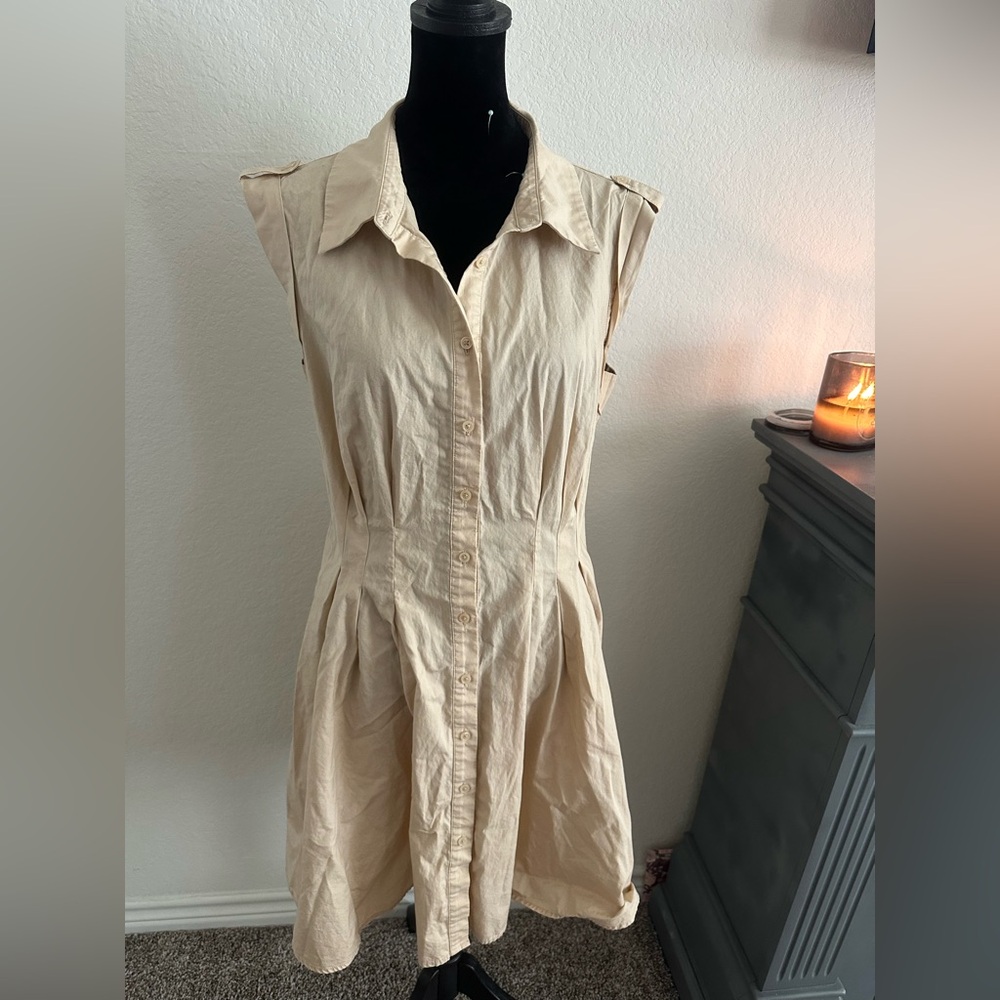 Eliza J Light Beige Dress